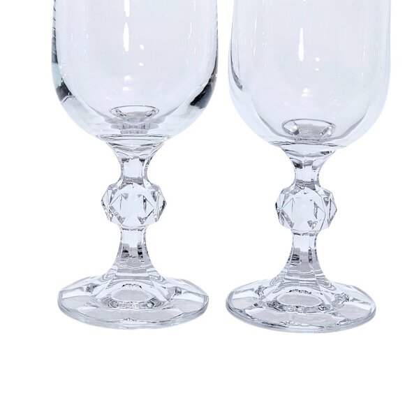 1980 Import Assoc Claudia Champagne Flute 2pc diamond ball stem made in Poland - Picture 4 of 6